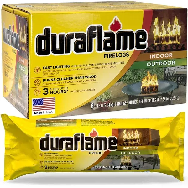 Duraflame Indoor/Outdoor Firelogs, 4.5-Lb, 6-Pk