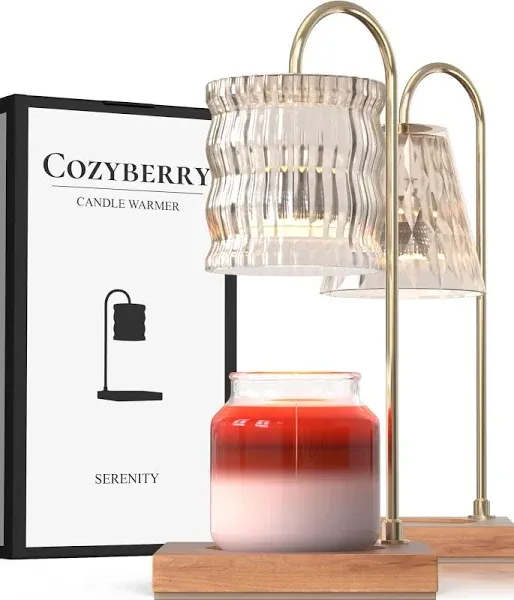 Cozyberry Candle Warmer Lamp Brass Marble Timer 