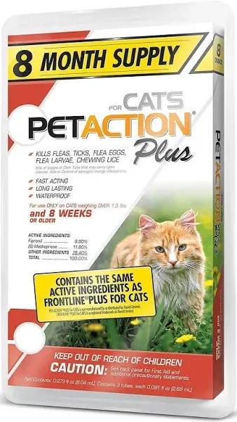 PetAction Plus for Cats Flea & Tick Treatment