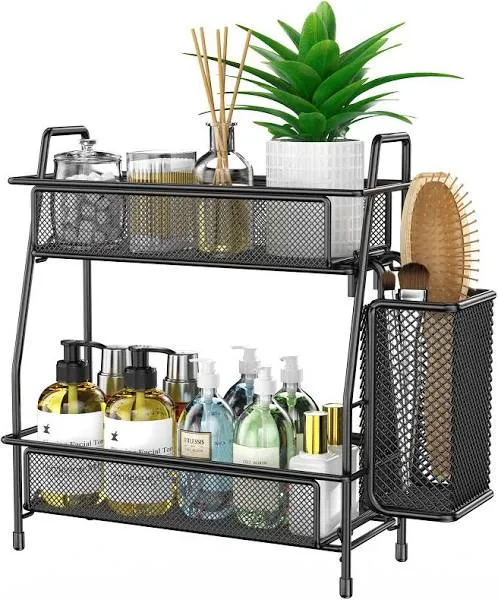 Bathroom Organizer Countertop 2-Tier Spice Rack Counter Organizer