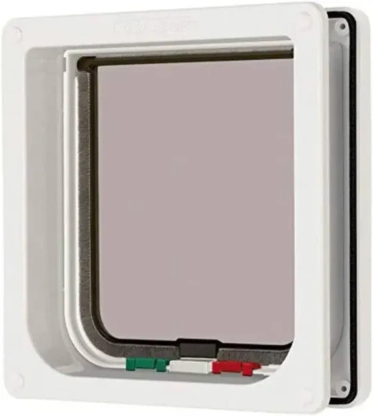 Cat Mate 4 Way Locking Cat Flap  White opening is 6&#034; x 5 1/2&#034; 