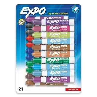 Expo Dry Erase Chisel Tip Markers