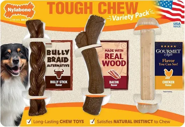 Nylabone Tough Dog Chew Variety Pack