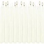 pliadvbu 30 Pack Lvory Taper Candles 10 Inch, Dripless and Unscented Tall Table Candle for Home Decor