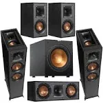 Klipsch Reference R-625FA 5.1 Home Theater Pack, Black Textured Wood - Used