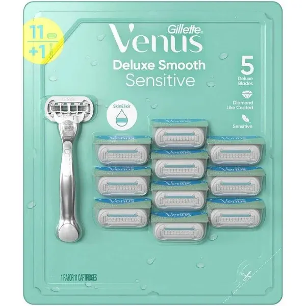 Gillette Venus Deluxe Smooth Sensitive Shaving Set (8 oz, 11 ct)