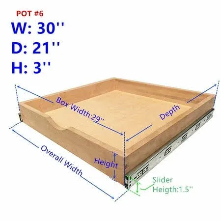 Elysian 29'' Width Cabinet Roll Out Tray