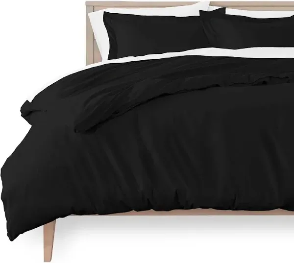 Twin/Twin XL Heathered Pewter Double Brushed Duvet Set by Bare Home