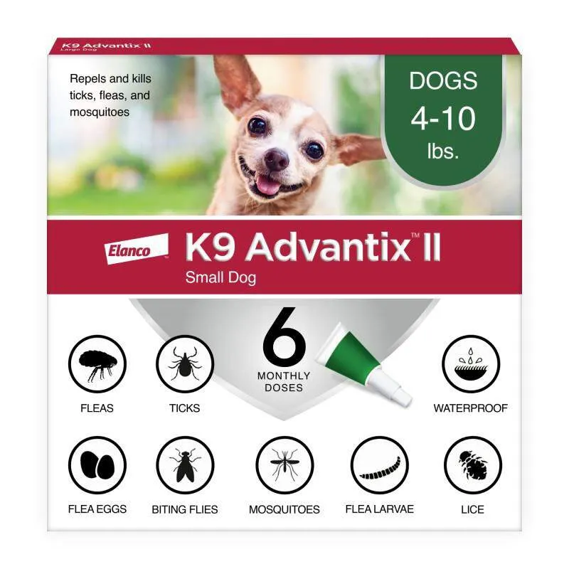 K9 Advantix II kills flea and tick drops for Large Dog 21-55 lbs 6-Doses