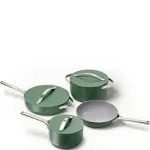 Caraway Non-Toxic Ceramic Non-Stick Cookware 7-Piece Set - Sage