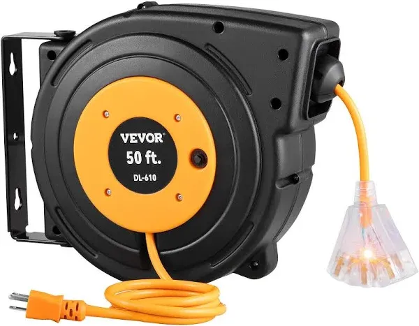 Retractable Extension Reel Power Cord VEVOR