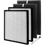 Tablenco for Levoit LV-PUR131 Air Purifier Replacement Filter 2 HEPA Filters & 2 True HEPA H13 Activated Carbon Filters Set Pre Compatible with 3Stage