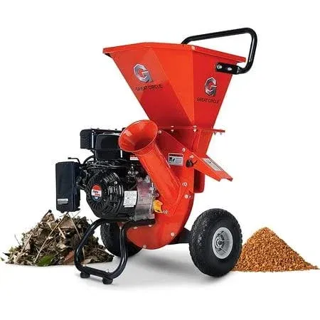 GreatCircleUSA Wood Chipper Shredder Mulcher Heavy Duty 212cc Gas