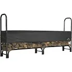 8&#039; Adjustable Heavy Duty Outdoor Firewood Rack with Steel Frame Construction