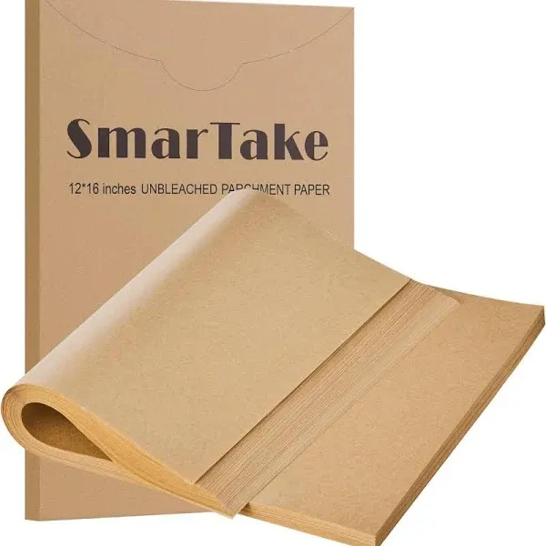 SMARTAKE 200 Pcs Parchment Paper Baking Sheets