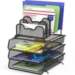 Simple Houseware 3-Pack Stackable Desk File Document Letter Tray 5 File