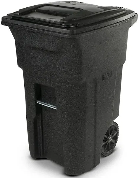 Toter Trash Can Black with Wheels & Lid