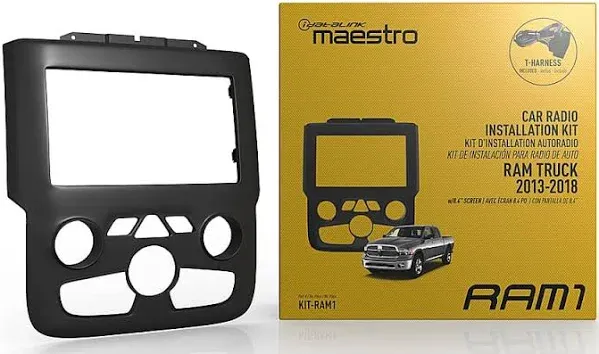 Maestro KIT-RAM1 Dash Kit and T-harness for RAM trucks with factory 8.4" screen N/A