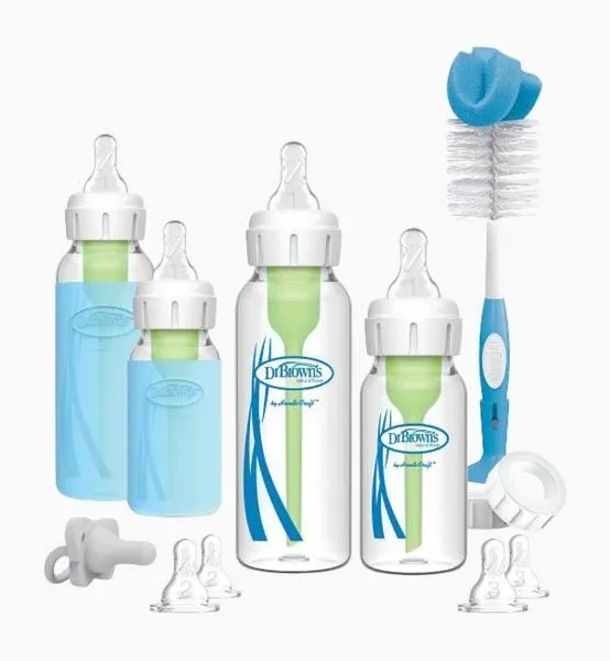 Dr. Brown's Dr. Brown's Anti-Colic Options+ Glass Baby Bottle Set -