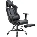 BestOffice Office Chair PC Gaming Chair Ergonomic Desk Chair Executive PU Leather Computer Chair Lumbar Support with Footrest Modern Task Rolling