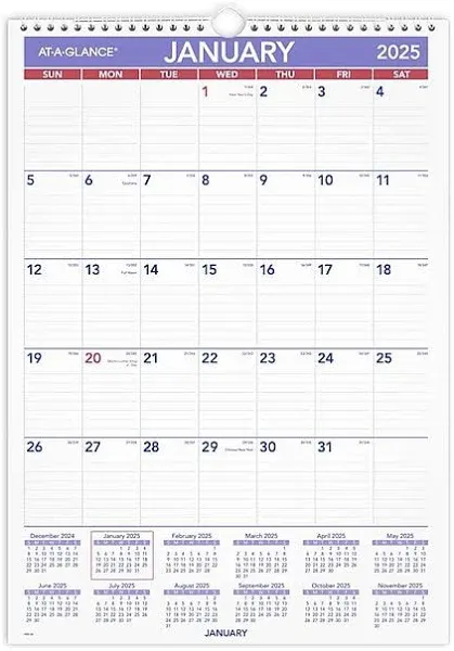 AT-A-GLANCE Monthly Wall Calendar PM2-28-25