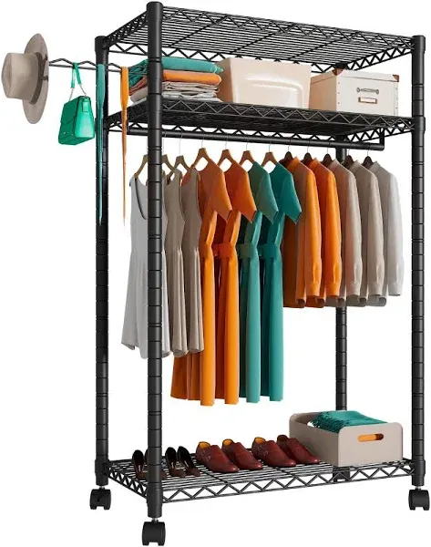 Rebrilliant Heavy Duty Rolling Garment Rack