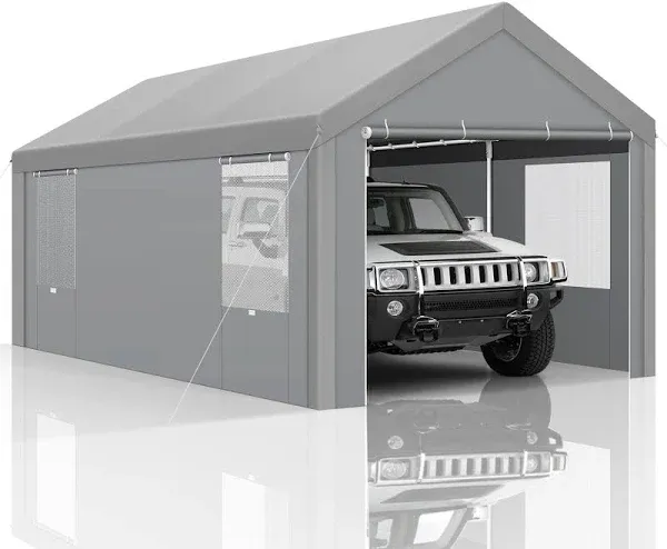 Tooluck 10x20 Carport No Sidewalls Gray