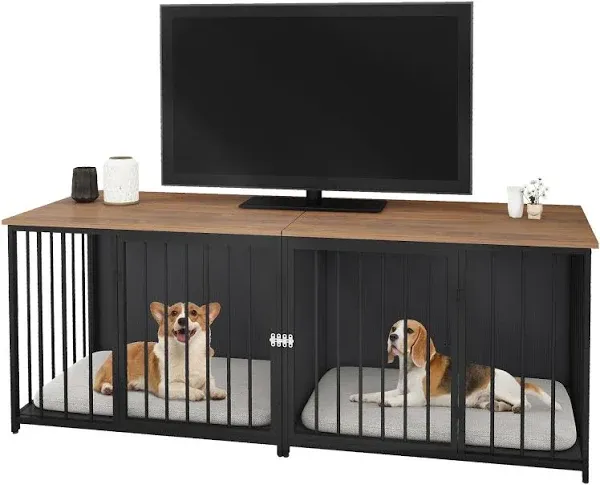 YITAHOME Double Dog Crate Furniture