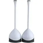 Clorox Toilet Plunger with Hideaway Caddy, Set of 2 – Assorted sizes 