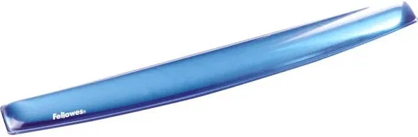 Fellowes Gel Crystals Wrist Rest, 1"H x 19.31"W x 2.31"D, Blue