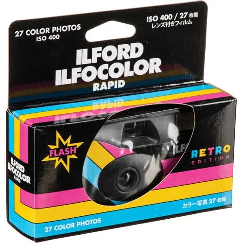 Ilford Ilfocolor Rapid Retro Single Use Color Film Camera