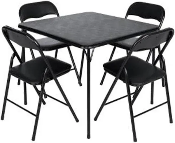 Plastic Development Group 819 5 Piece Black Table & Chair Set