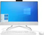 24" All-in-One Desktop, AMD Athlon 3050u Processor, 8gb/256gb - White