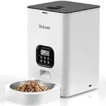 Voluas 4L Automatic Stainless Steel Pet Feeder with WiFi & Voice Recorder, 4L Transparent Black / WiFi Pet Feeder / 4L