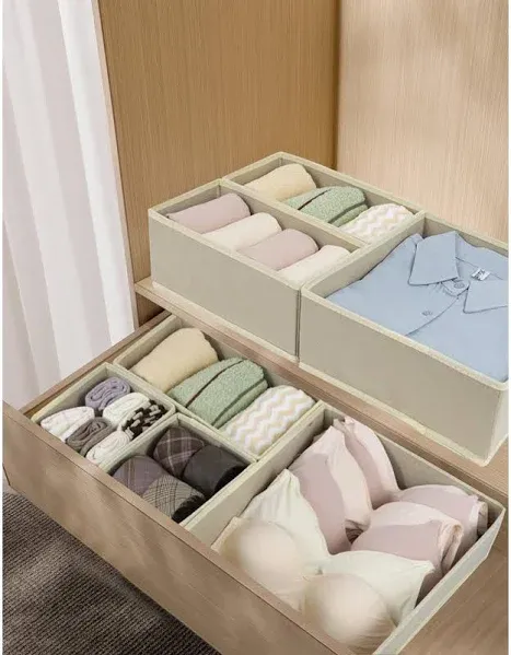 TENABORT 12 Pack Foldable Drawer Organizer Dividers