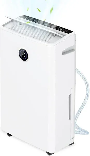 4500 Sq. Ft Dehumidifier for Basement, 50-70 Pints Large Dehumidifiers for Home with drain hose and 5L Water Tank, Moisture Removal for Whole House, Large Room, and Intelligent Humidity Control