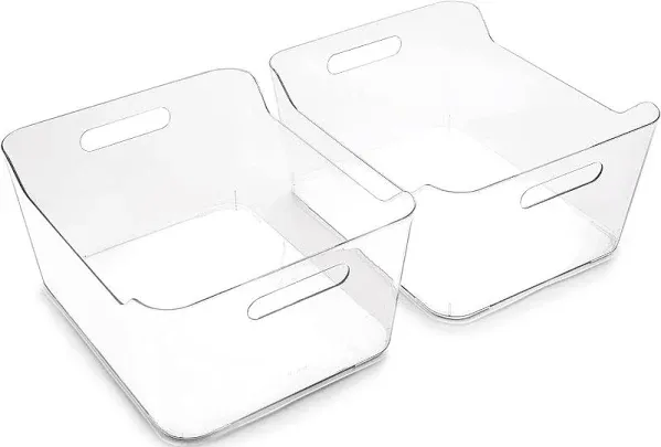 Bino Plastic Storage Bins 2 Pack, White THE Soho Collection