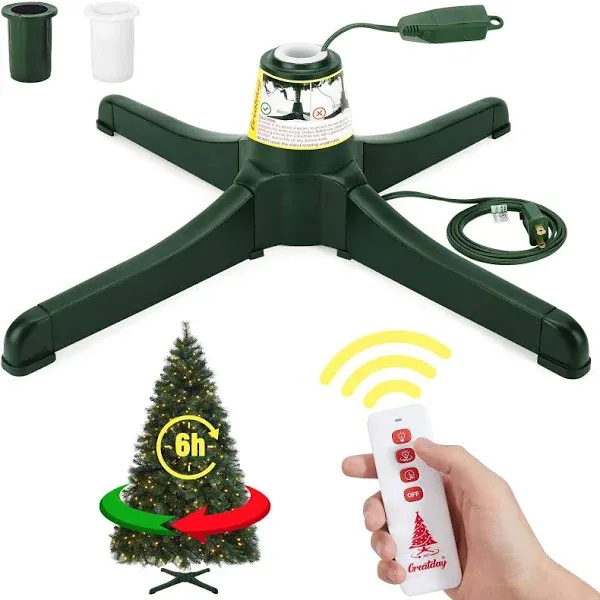 GREATDAY Rotating Christmas Tree Stand