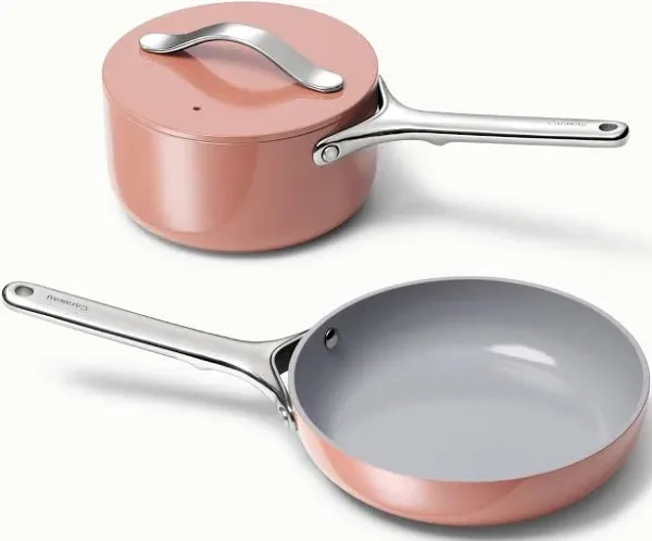 Caraway Nonstick Ceramic Mini Fry Pan & Sauce Pan Set