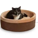 K&amp;H Pet Products Thermo-Kitty Cat Bed, Mocha - Large 20 in