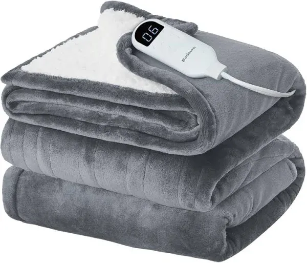 Heated Blanket Electric Throw - Soft Flannel Electric Blanket, Heating Blanket