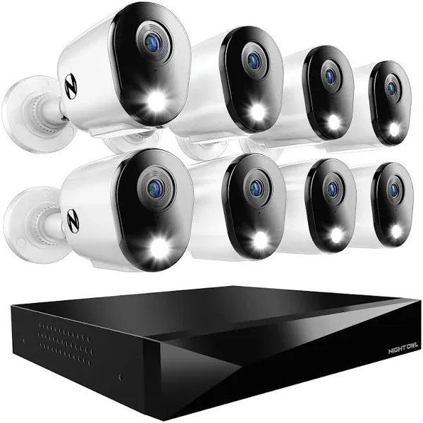 Night Owl 12 Channel Camera Wired 2K DVR Security System with 2-Way Audio