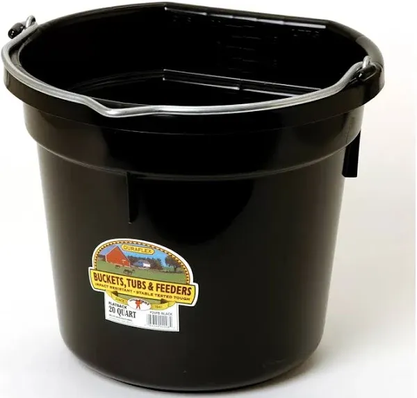 Little Giant 20 Quart Flat Back Plastic Bucket