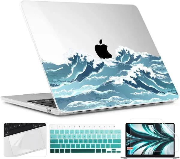 TWOLSKOO for M3 MacBook Air 136 Inch Case 2022 2023 2024 A2681 M2 A3113 Hard Shell Cover