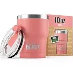 Greens Steel Beast 10 oz Tumbler Stainless Steel Vacuum Insulated Coffee Ice Cup Double Wall Travel Flask (Blossom Pink)