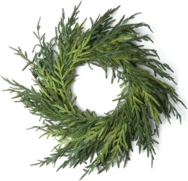 Realistic Thanksgiving Wreath, Soft Bendable Christmas Wreath for 26 Inch