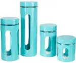 Home Basics 4-pc. Canister Set Turquoise