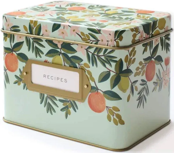 Recipe Tin - Citrus Floral