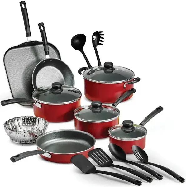 Tramontina Primaware 18Piece Non-stick CookwareSet, Red