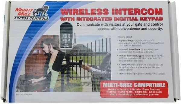 Mighty Mule Wireless Gate Entry Intercom/Keypad System